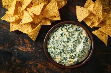 Poster - Spinach and Artichoke Dip with Tortilla Chips