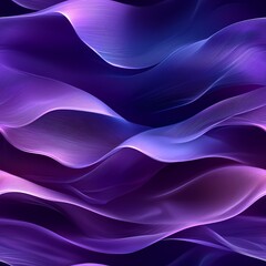 Wall Mural - Abstract flowing waves in purple and blue hues create a tranquil atmosphere.