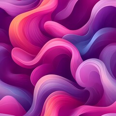 Wall Mural - Vibrant abstract waves in shades of pink and purple create a mesmerizing digital pattern.