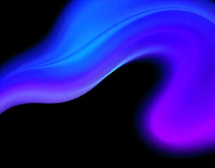 Wall Mural - a vibrant gradient of blue, purple, and pink flowing smoothly on a black background create with ai