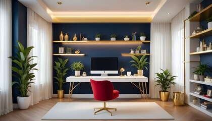 Photo interior modern design room 3d illustration