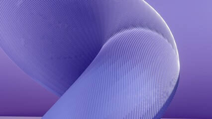 Abstract curve waves background 3d render