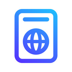 Poster - passport gradient icon