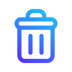 Sticker - trash gradient icon