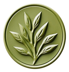 Canvas Print - PNG Seal Wax Stamp olive leaf locket silver logo.