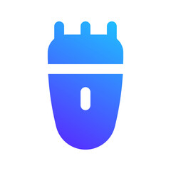 Sticker - electric razor gradient fill icon