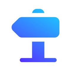 Sticker - signpost gradient fill icon