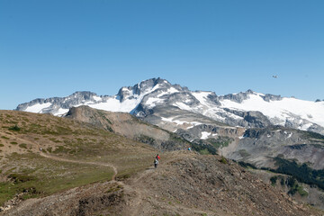 hiking in the mountains