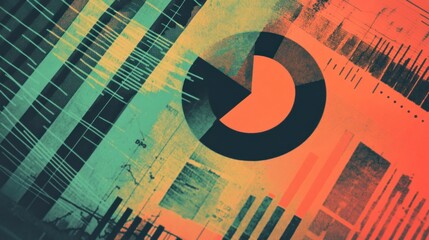 Paper analysis data display for office business development and future background wallpaper AI generated image