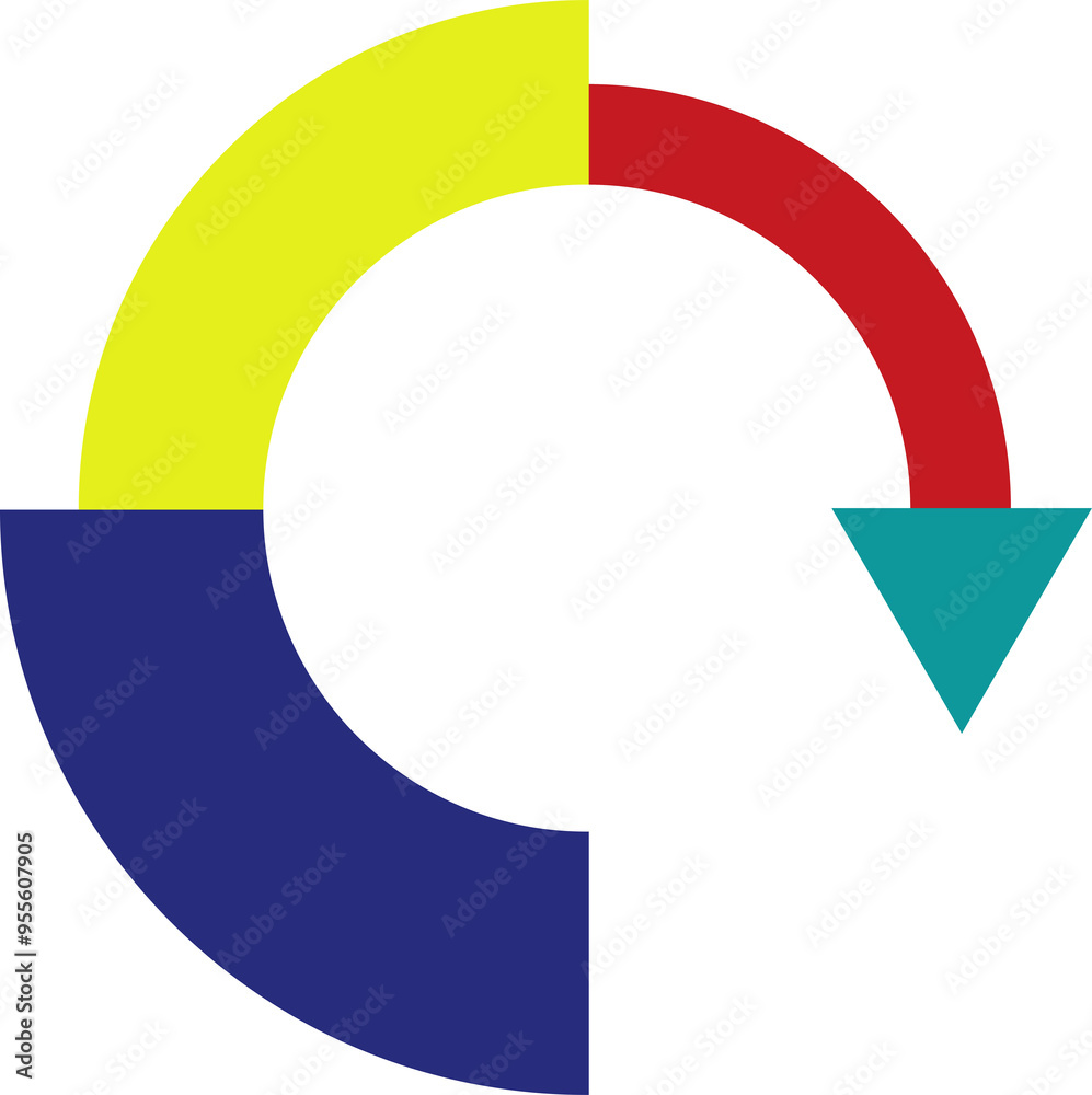 Comparative Graph Clipart - Circle of Arrows Vector Illustration, High ...