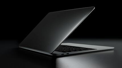 Poster - Modern laptop computer showing keyboard with blank screen