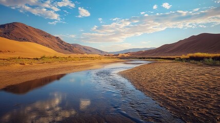 Wall Mural - river in desert at daytime