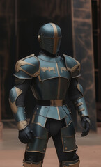 futuristic take on the traditional suit of armor