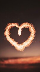 Wall Mural - Heart bokeh background love background