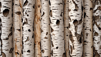 Sticker - birches 