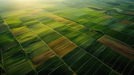 Canvas Print - Aerial View of Farmland