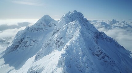 Sticker - Snow-Capped Mountain Peaks