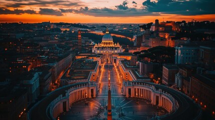 Vatican City in Rome: Iconic Basilica of St. Peter in the Heart of Europe