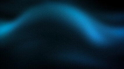 Wall Mural - a dark, atmospheric 4k gradient featuring smooth waves of deep blue and black. this grainy, abstract