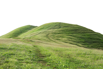 Sticker - PNG  Lush green rolling hills landscape