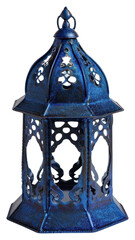 Sticker - PNG Decorative blue metal lantern