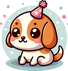 Sticker - cute cartoon vector dog