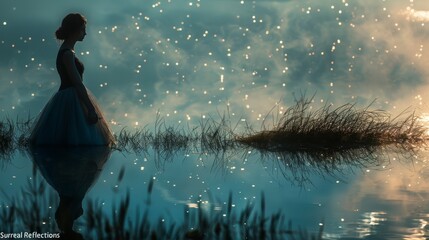 Canvas Print - woman in the water