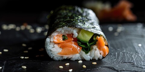 Wall Mural - Delicious Japanese Cuisine Hand Rolls