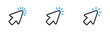 © icons gate - mouse cursor click icon, flat style, computer clicking arrow - Mouse arrow pointer icon symbol. editable stroke