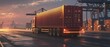 © DZMITRY - This sunset glow illuminates a freight truck navigating a highway, representing the global commodity supply chain and price development that is influenced by logistics