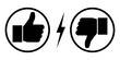 © pixel.99 - Like and dislike icon thumbs up and down black vector icons buttons for websites and mobile apps