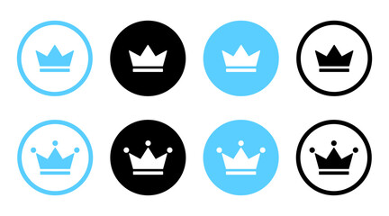 Poster - crown icon premium membership symbol button royal vip badge vector icons set best quality luxury ele