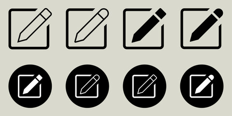 Poster - Edit icon pen edit tool write button creat pencil icon set editing text document sign symbol
