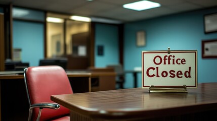 Poster - An office desk with a 