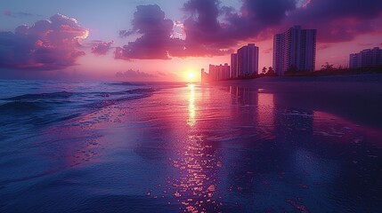 Sticker - Sunrise over Ocean City, Maryland