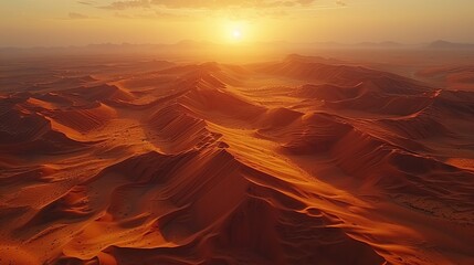 Poster - Golden Desert at Sunset