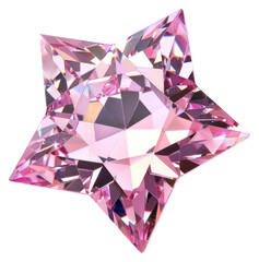 Canvas Print - PNG Radiant pink star-shaped gemstone