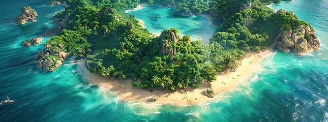 Wall Mural - Tropical Island Paradise