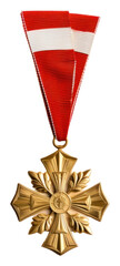 Canvas Print - PNG Trophy gold decoration brooch.