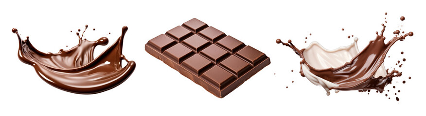 Sticker - Chocolate png cut out element set