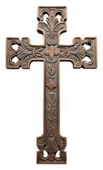 Poster - PNG Chistian cross crucifix symbol white background.