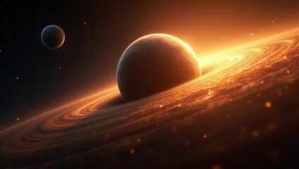 Wall Mural - Binary star system