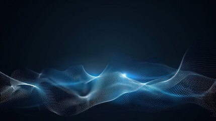 Poster - Abstract Blue Wave Background