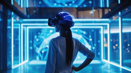 Poster - Woman Exploring Virtual Reality
