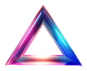 Wall Mural - PNG Triangle shape single object illuminated.