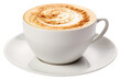 © Rawpixel.com - PNG Hot cappuccino coffee saucer latte.