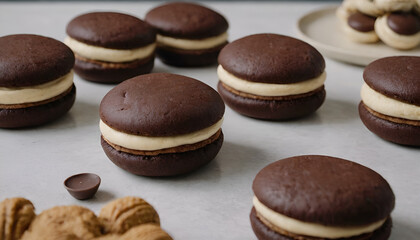 Wall Mural - delicious chocolate peanut butter whoopie pies