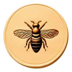 Canvas Print - PNG Bee Seal Wax Stamp animal insect circle.