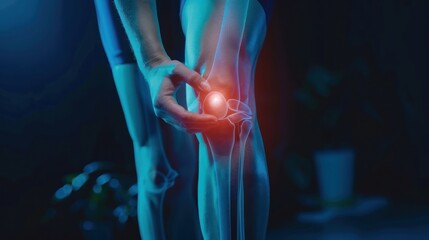 Knee Pain and Anatomy Illustration