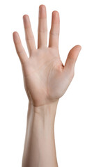 Poster - PNG Hand finger white background gesturing.